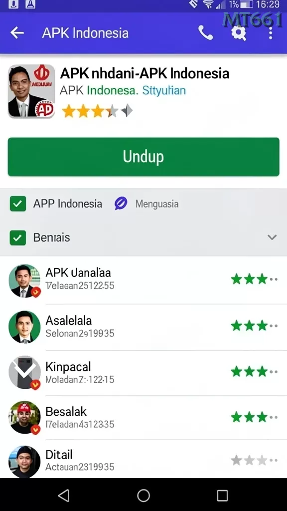 Cuplikan layar KINGDOM4D — menu navigasi