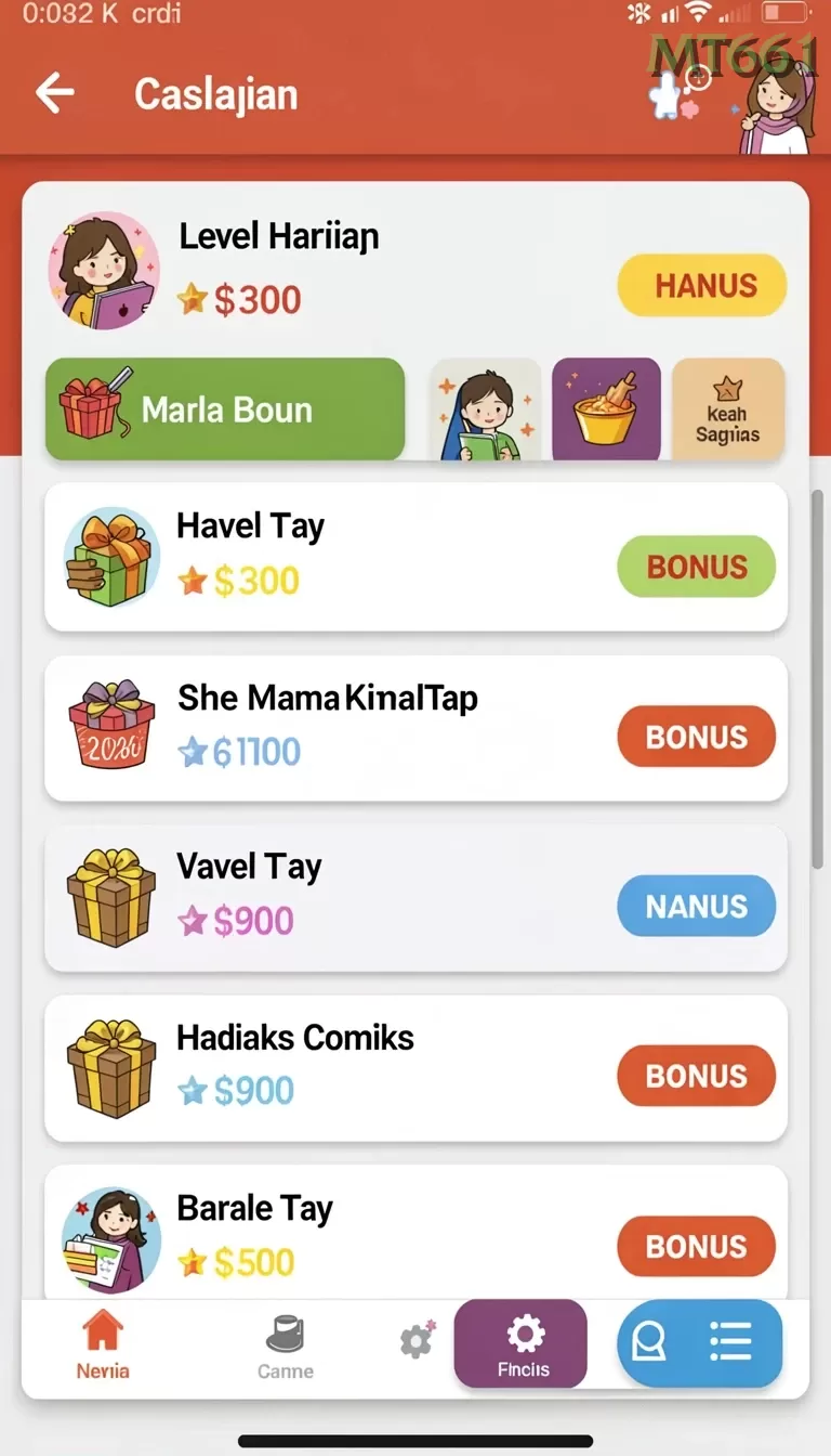 Cuplikan layar BIGCOR78 — halaman utama