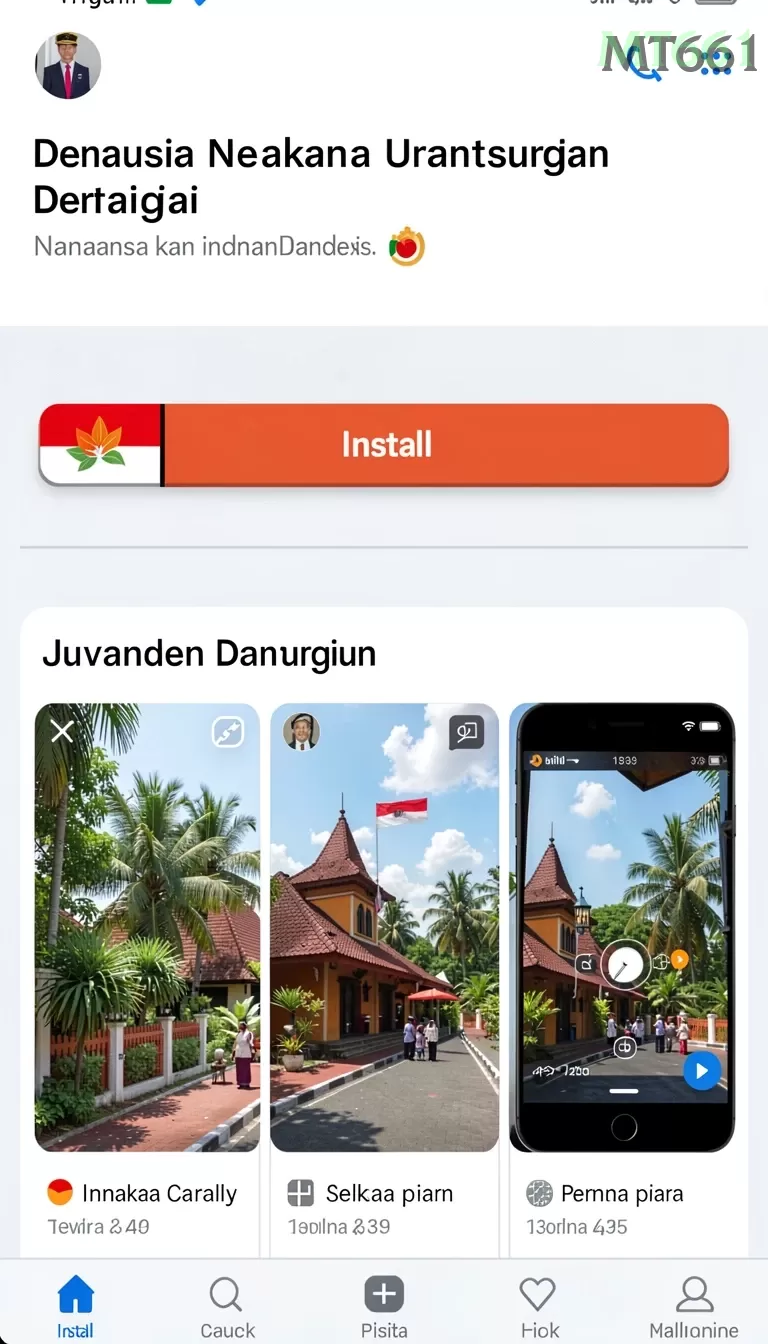 Cuplikan layar GEBYAR4D — menu navigasi